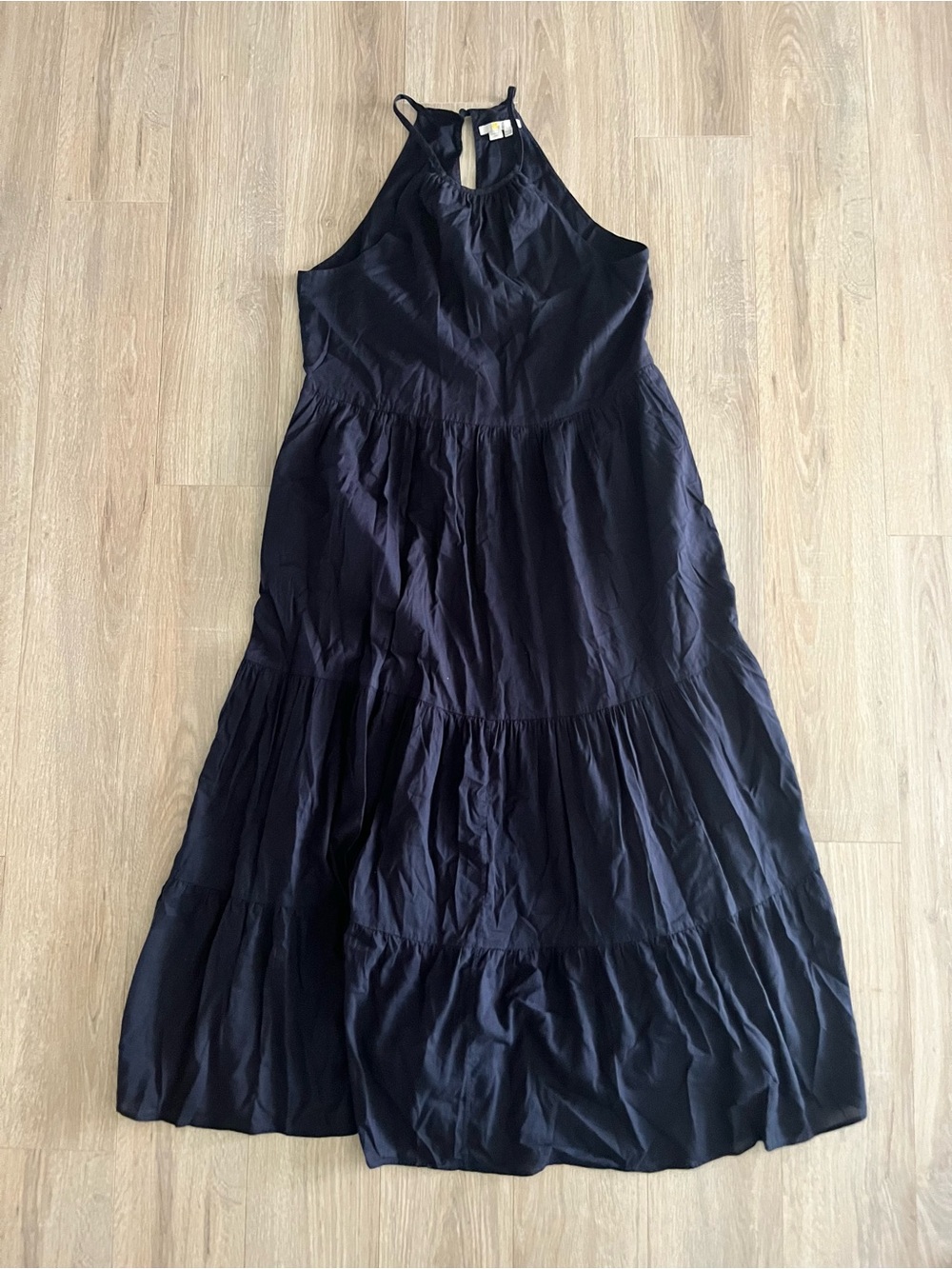 Boden Women’s Halterneck Tiered Maxi Dress Navy - Size 10